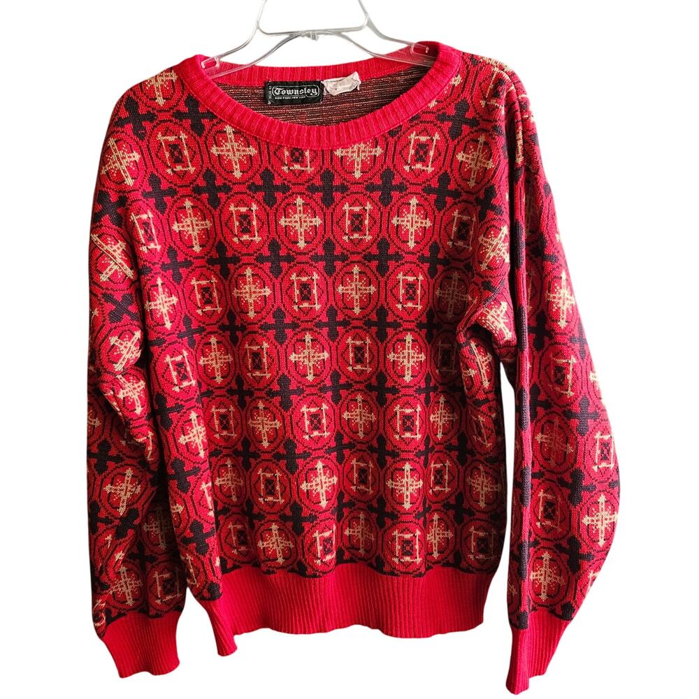 Vintage Townsley 70s acrylic sweater- size medium - Picture 1 of 6